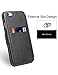 iPhone 6/6S Plus Leather Wallet Plastic Case with Credit Cards Slot and Metal Clip, TAKEN DIRECT Apple i Phone 6S Flip Cover, Vintage and Fashion, Durable and Shockproof Holster, 5.5 Inch (Gray)