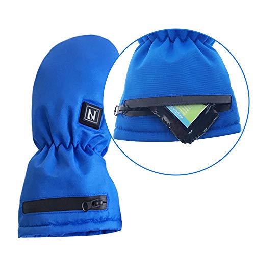 Aroma Season Heated Winter Gloves for Kids, Toddler Warm Waterproof Ski Snow Gloves(S/M, Blue) - Thumbnail 5