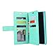 SUPZY Galaxy Note 8 Case, Leather [9 Card Slots] [Photo & Wallet Pocket] Multi-Function Premium PU Leather Magnetic Flip Shockproof Zipper Wallet Case Cover for Samsung Galaxy Note 8 (Mint)