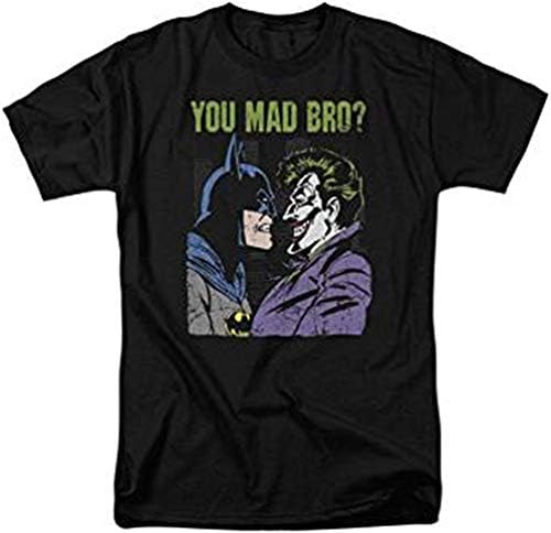 Batman Vs.The Joker You Mad Bro T Shirt Size XL Black
