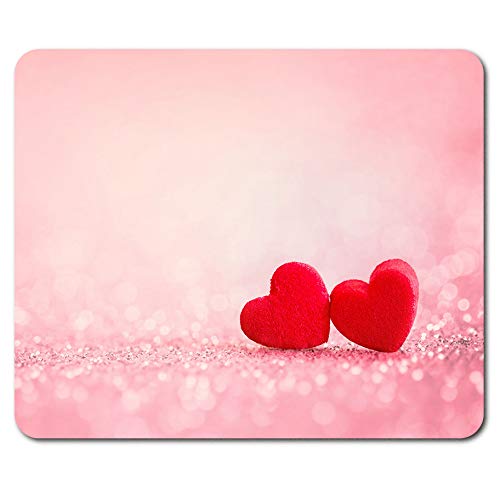 Destination Vinyl Ltd Cute Love Hearts Mouse Mat Pad - Pink Heart Girlfriend Wife Computer #8689