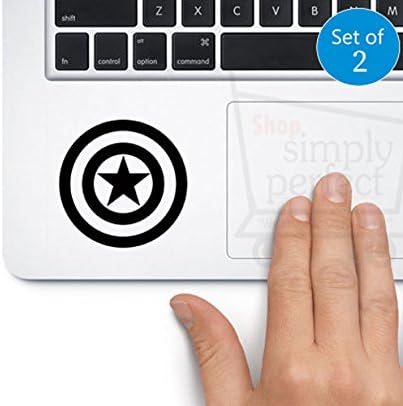 Captain America Vinyl Decals, Captain America Shield, Set of 2 by Shop Simply Perfect