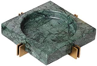 JSSFQK Ashtray Nordic Marble Ashtray Modern Living Room Coffee Table Home Decor Simple Ashtray ashtray (color : Green, Size : Side length 233mm)