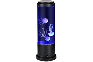 EDIER Jellyfish Lamp, 11 Inch Jellyfish Aquarium with Color Changing Light, Noiseless Pump, USB/Battery Powered Mood Light for Home Decor, Gift for Kids Men Women