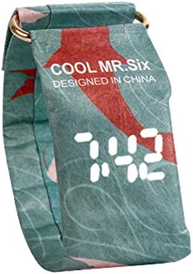 New Design Paper Watch,123Loop Creative Cool Paper Watch LED Waterproof Clock Tyvek Paper Strap Digital Watches (I)