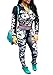FOUNDO Women's Hawaii Floral 2 Piece Set Tracksuit Sports Joggers Jacket Suit