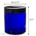 12 Piece Cobalt Blue Glass Straight Sided Round Jar Container Starter Kit Set: Includes 4-1 oz Cobalt Glass Jars, 4-2 oz Cobalt Glass Jars, 4-4 oz Cobalt Glass Jars + Spatulas