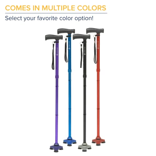 HurryCane HCANEBKC2 Freedom Edition Foldable Walking Cane with T