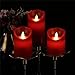 HEIOKEY LED Flameless Candle Set of 3 (4