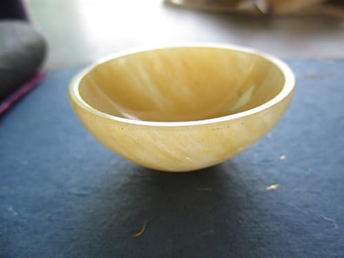 Reiki Infused | Lemon Aventurine Quartz Bowl | Hollow Orbs | Indian Jade | Divine Healer of the Heart | Decorative Bowl.