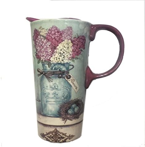 MRS BEAUTY Transitory Covered Mug for Coffee，Tea，Coco with Face Tonic 17oz