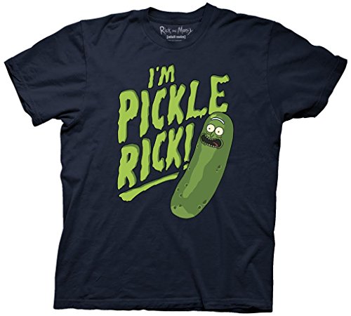Ripple junction rick and morty i m pickle rick adult navy blue t-…