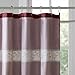 Madison Park Serene Flora Fabric Shower Curtain, Embroidered Transitional Shower Curtains for Bathroom, 72 X 84, Red