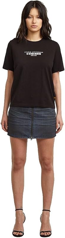 T-shirt HD Graphic para Mulheres, Preta (preto dk D27976-C336-6484), M