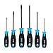 Capri Tools Mechanic's Screwdriver Set, Oil Resistant Handle with S2 Steel Shaft, 6-Piece