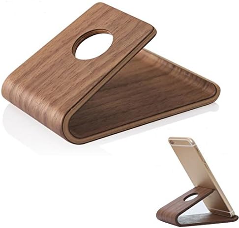 Sajanic Protable Wooden Cell Phone Holder,Put on Table Desk Also be a Elegant Artwork,Release your hands Pack of 1