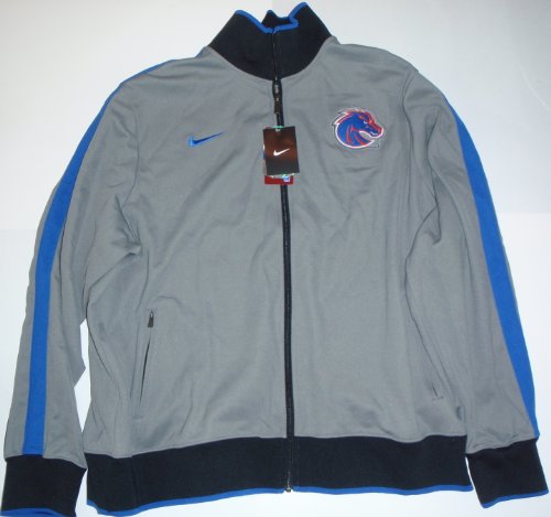 Boise State Broncos Gray Men's Nike Full Zip College Track Jacket XXX-LARGE