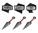 Naruto Headband, Master Online 3 Pcs Naruto Headband and 3 Pcs Plastic Toy Kunai with Metal Plated Cosplay Leaf Village Ninja Kakashi （Black ）