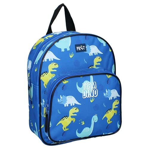 Pret - Backpack - Little Smiles - Dinosaur - Child - School - Primary - Kindergarten - Daycare - Nursery - Boys' School Bag - Size 29 cm - Adjustable shoulder straps
