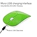 Tsmine Slim Rechargeable Bluetooth Mouse, Ultra-Slim Mice for Notebook, PC, Laptop, Computer,Windows/Android Tablet, iMac MacBook Air - Green