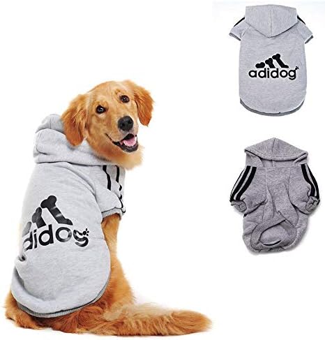 Awesome Shopper Gray Large Big Dog Sweater Jumpsuit Adidog Warm Hoodie Cat Fleece Pets 3XL-9XL