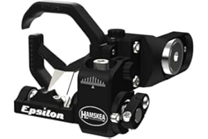Hamskea V2 Epsilon RH Black Arrow Rest with Universal Bracket, Micro-Adjustable, Zero Tolerance Technology, C.O.R. Mount for Right-Handed Archers (213774)