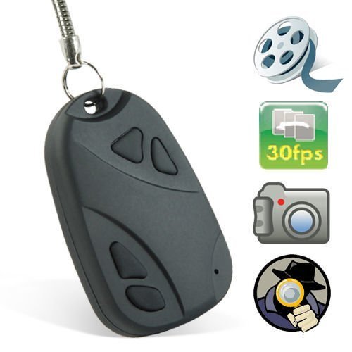 Novelt'y 808 Mini Keychain Camera-Hidden Camera-Car Remote Pinhole Cam-Car Keychain SPY Camera Key Chain- Hidden Pinhole Digital Video Recorder Micro Camera PC WebCam