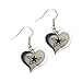 NFL Dallas Cowboys Swirl Heart Earrings