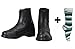 TuffRider Children's Starter Front Zip Paddock Boots with Free Assorted Striped Socks | Kids Horse Riding Equestrian Boots