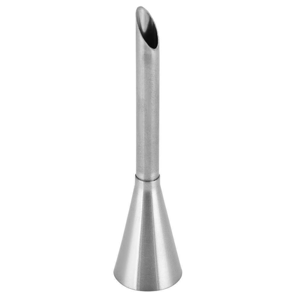 Stainless Steel Puff Nozzle, Long Pointed Cream Filling Tip for Cupcakes Donuts, Cake Decorating Piping Tool
