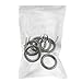Set of 6 Round Bag Black Alloy Spring Loaded Clasp Keyring Buckle –Black