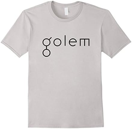 Mens Golem Project Logo T Shirt Large Silver