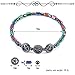 Thunaraz 4PCS Hematite Stone Anklets Energy Magnetic Bracelet Therapy Bracelet for Women
