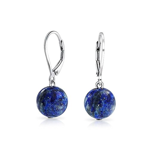 Bling jewelry sterling silver leverback dyed lapis dang…