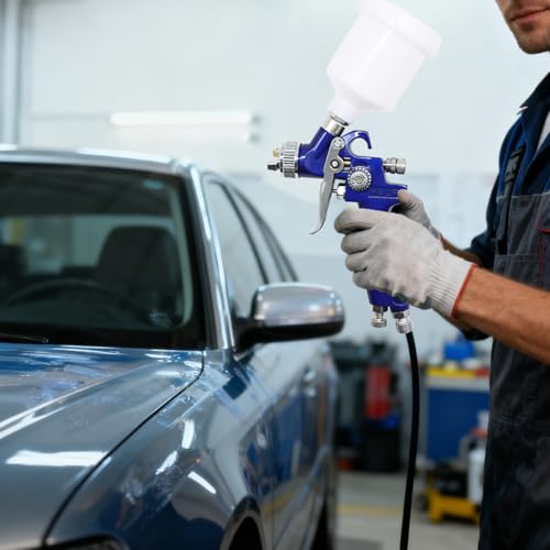 Zpana Mini Car HVLP Spray Gun, Vehicle Gravity Feed Air Paint Sprayer photo 10
