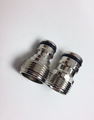 Geräteanschlussstück kompatibel zum "PROFI" Gardena-System 3/4" auf 3/4"AG in Chrom/Messing – Bild 4