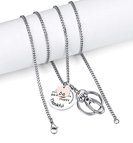 Crimmy Fashion ID Necklace Lanyards for Women, Super Strong Badge Holder and Keychain, Women's Inspirational Gifts (Be)