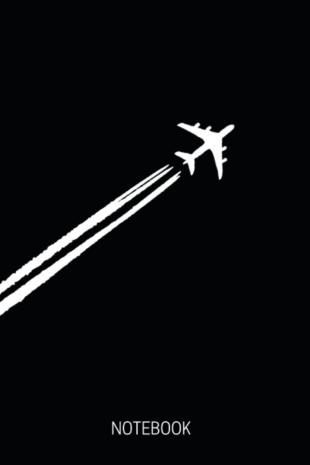 Notebook: Pilot Composition Notebook, Journal or Diary for Pilots and Aviation Lovers - Airplane Contrails - 110 lined Pages - 6 x 9