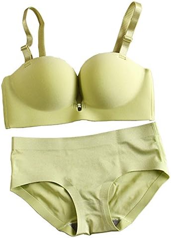 Brali Under the thin-thick adjustable bra sexy seamless underwear, Green, size 70A