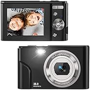 Zostuic Digital Camera 36 Mega Pixels Small Camera 1080P Vlogging Camera Portable Camera with 16X Digital Zoom