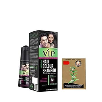 VIP Hair Shampoo 5 in 1 (Black) 180ml + Bringa Hair cleanser 15ml free