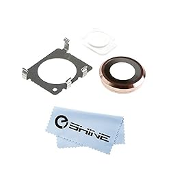 See EShine Back Rear Camera Glass Lens Cover Ring Replacement + Flash Diffuser + Bracket (Holder) for iPhone 6 Plus / 6S Plus 5.5 (ALL CARRIERS) + EShine Cloth (Rose) Details