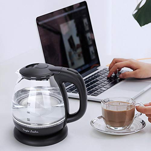 Small Glass Kettle Electric, Compact Mini Sized Electric Hot Water
