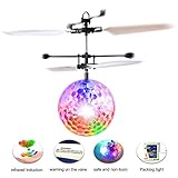 RC Flying Ball, Witmoving RC infrared Induction Helicopter Ball with Shining LED Lights and Remote Control For Kids, Teenagers Colorful Flashing Crystal Ball Toy