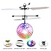 WitMoving RC Flying Ball, RC infrared Induction Helicopter Ball with Shining LED Lights and Remote Control For Kids, Teenagers Colorful Flashing Crystal Ball Toy