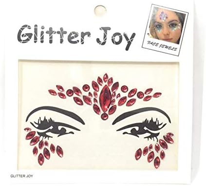 Glitter Joy Eye Head Face Gems Rock Sticky Adhesive Temporary Tattoo Diamantee Bindi Fusion Headpiece Body Jewellery Art Wedding Hen Night Festival Make up Art (Glitter Joy Face Jewels GJ 48)