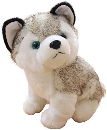 Amazon ぬいぐるみ 1ピースかわいい犬ぬいぐるみ子犬動物ぬいぐるみ子供赤ちゃんのおもちゃぬいぐるみハスキー人形 おもちゃ ぬいぐるみ おもちゃ