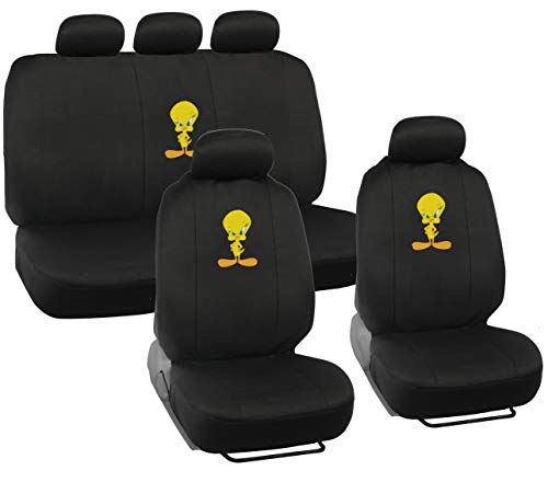 9 PC Looney Tunes Tweety Bird Licensed Original Low Back Seat Covers Set