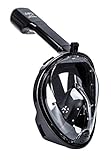 Full Face Snorkel Mask - Ultrustar GoPro Compatible Anti-Fog Design 180° Panoramic View Easy Breathe Snorkel Mask with Adjustable Head Straps