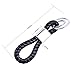 Buffway KeyChain Keyring,Leather Braided Lanyard Key Chain Holder Tag 2 Metal Rings With Fashion Design for Your Car Office Home keys - Black